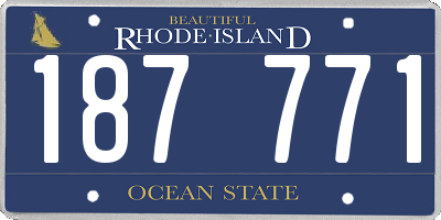 RI license plate 187771