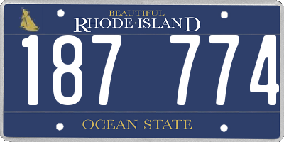 RI license plate 187774
