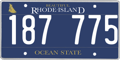 RI license plate 187775