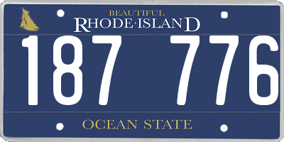 RI license plate 187776