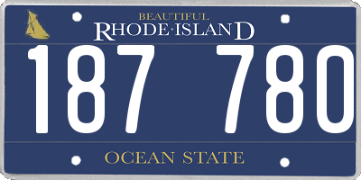 RI license plate 187780