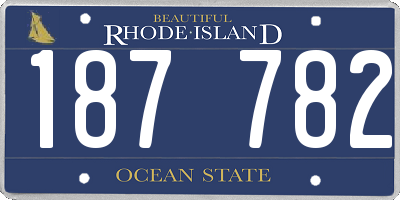 RI license plate 187782