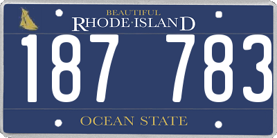 RI license plate 187783