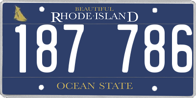 RI license plate 187786