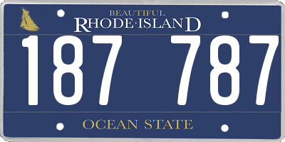 RI license plate 187787