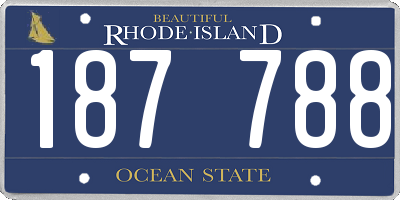 RI license plate 187788