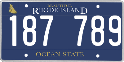RI license plate 187789