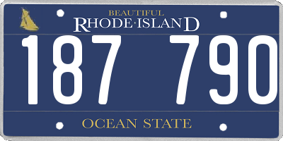 RI license plate 187790