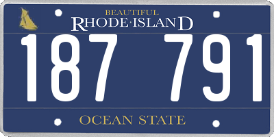 RI license plate 187791