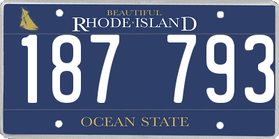 RI license plate 187793
