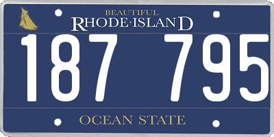 RI license plate 187795