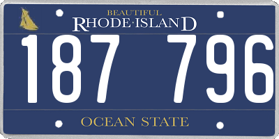 RI license plate 187796