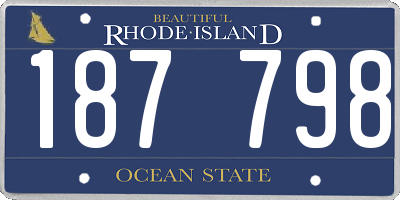 RI license plate 187798