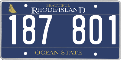 RI license plate 187801