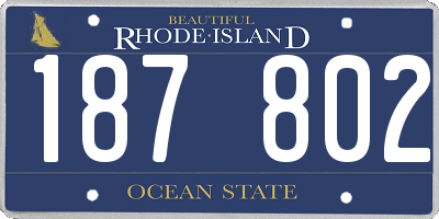 RI license plate 187802