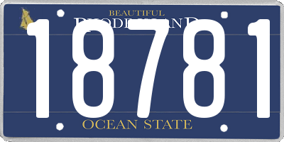 RI license plate 18781