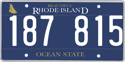 RI license plate 187815