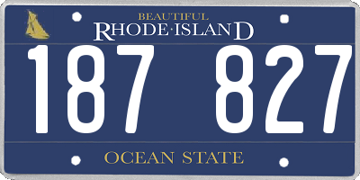 RI license plate 187827