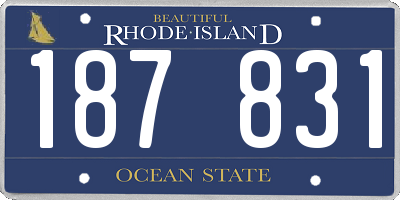 RI license plate 187831