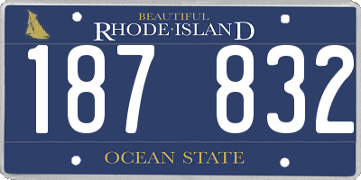 RI license plate 187832