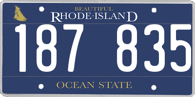 RI license plate 187835