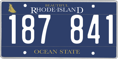 RI license plate 187841
