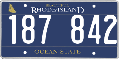 RI license plate 187842