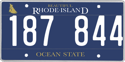 RI license plate 187844