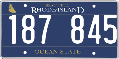 RI license plate 187845