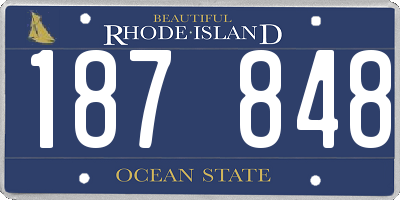 RI license plate 187848