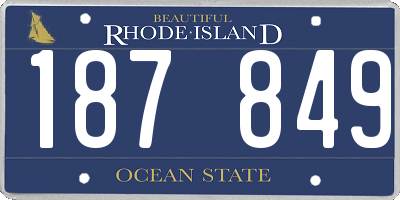 RI license plate 187849