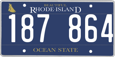 RI license plate 187864