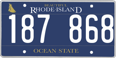 RI license plate 187868