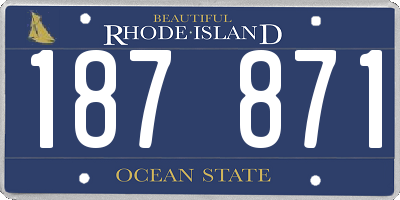 RI license plate 187871
