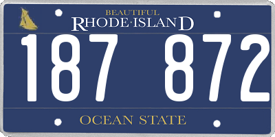 RI license plate 187872
