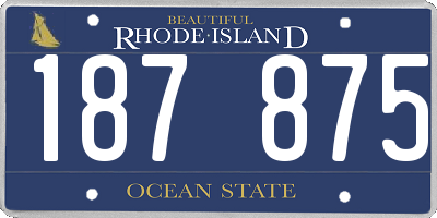 RI license plate 187875