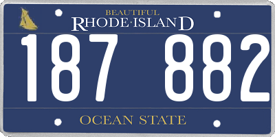 RI license plate 187882