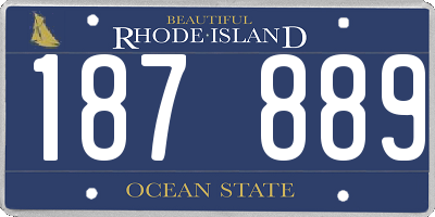 RI license plate 187889