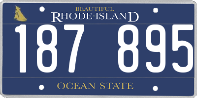RI license plate 187895