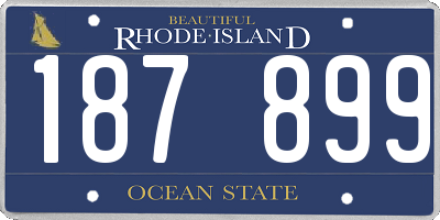 RI license plate 187899