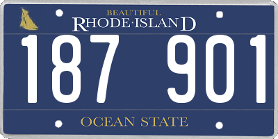 RI license plate 187901