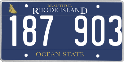 RI license plate 187903