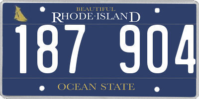 RI license plate 187904