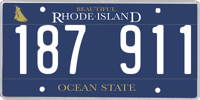 RI license plate 187911