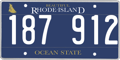 RI license plate 187912