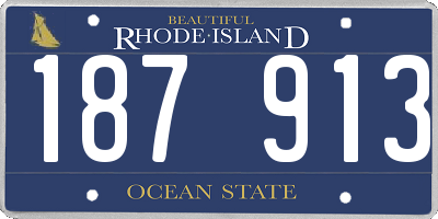 RI license plate 187913