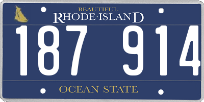 RI license plate 187914