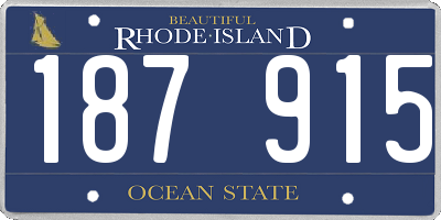 RI license plate 187915