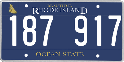 RI license plate 187917