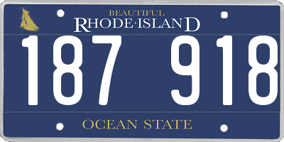 RI license plate 187918